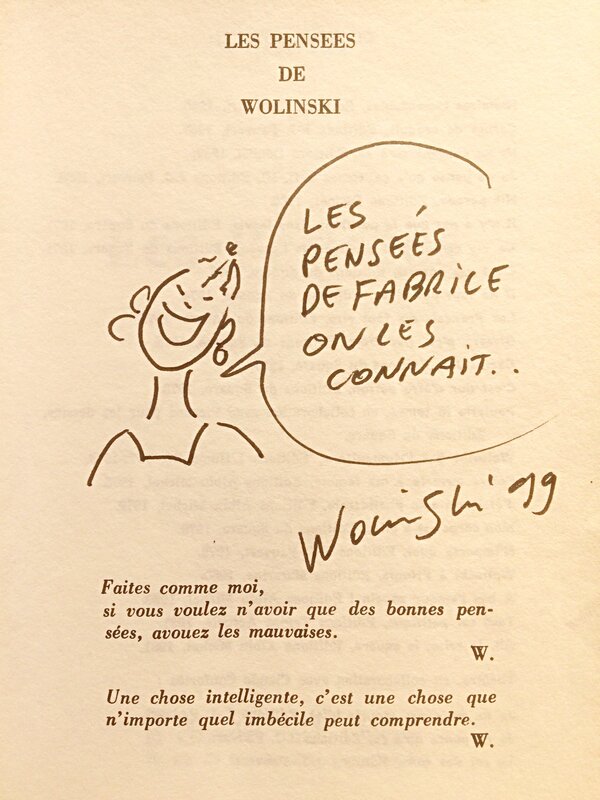 Pensées par Georges Wolinski - Dédicace