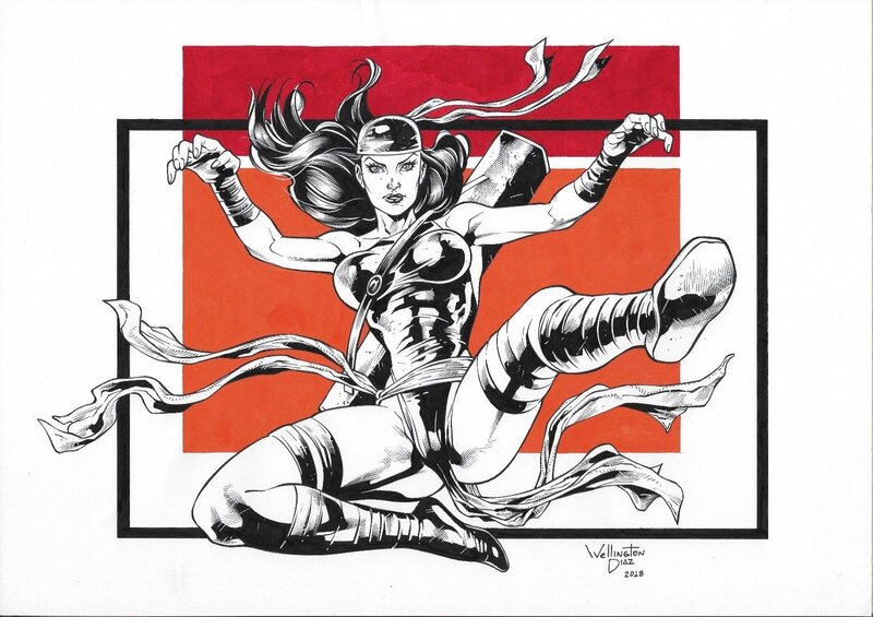 Elektra by Wellington Diaz - Original Illustration