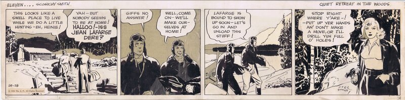 Noel Sickles, Scorchy Smith Daily 1935 - Planche originale