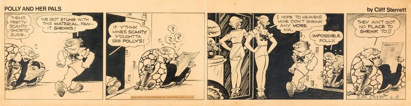 Cliff Sterrett, Polly and Her Pals Daily 1934 - Planche originale