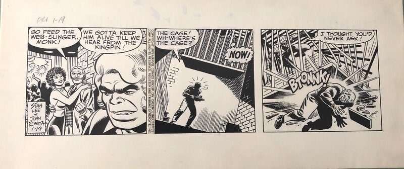 John Romita, Amazing SPIDER-MAN DAILY STRIP 1979 - Planche originale