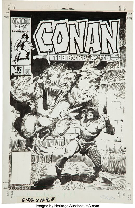 Conan the barbarian par John Buscema - Couverture originale