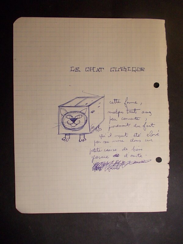Charles Degotte, Croquis préparatoires pour « Bigoudi, le Hérisson frisé et Julie la Taupe qui voulait pêcher la Lune », 4/6, 1966. - Œuvre originale