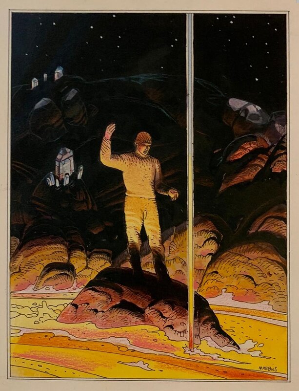 Moebius, 1984 - Cristaux : Tahiti * - Illustration originale