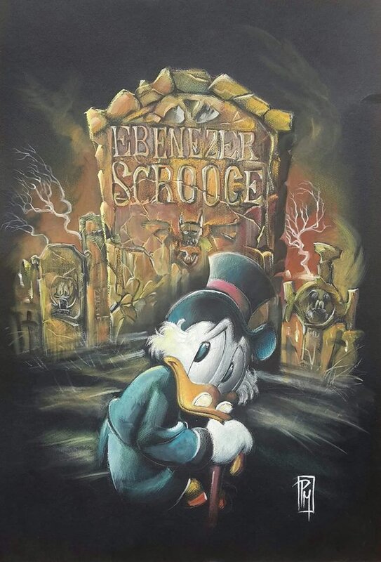 Ebenezer Scrooge by Paolo Mottura - Original Illustration