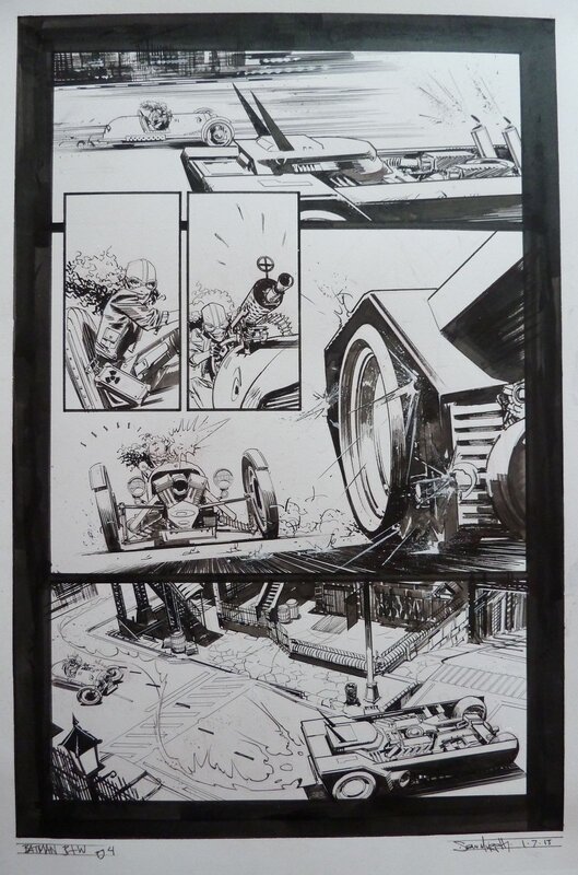 Batman B&W Page 4 par Sean Murphy - Planche originale