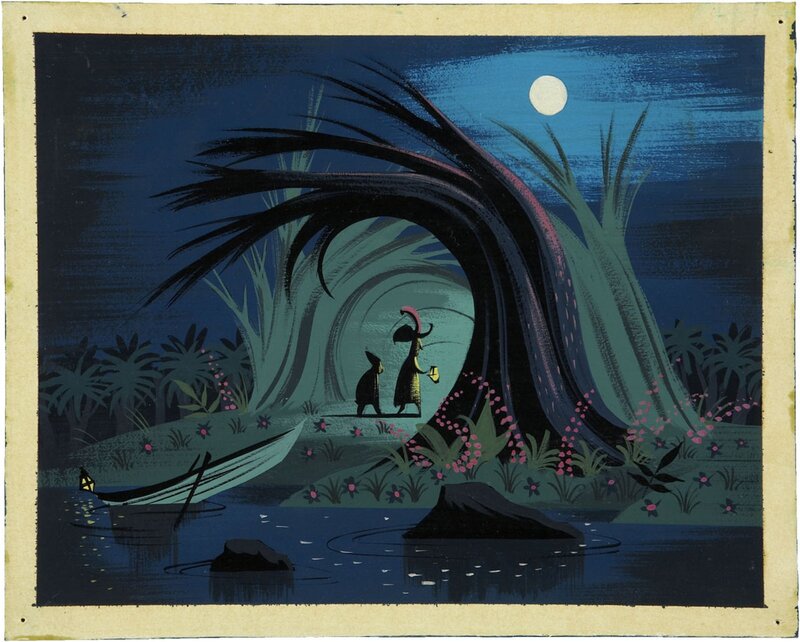 Captain Hook painting for Peter Pan by Disney artist Mary Blair - Œuvre originale