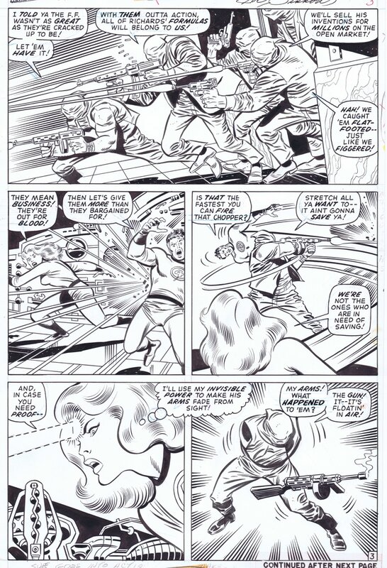 John Buscema, Joe Sinnott, 1972-03 Buscema/Sinnott: Fantastic Four #120 p03 - Planche originale