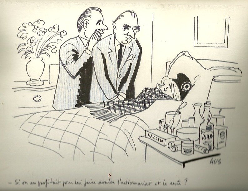 Revue de presse par Gus - Illustration originale