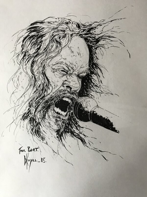 Dave Kendall, James Hetfield (Metallica) - Original Illustration