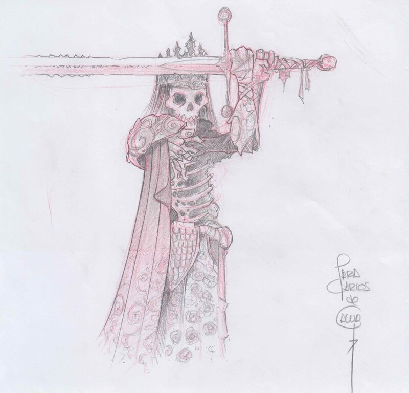 The dead warrior by Álvaro Iglesias - Sketch