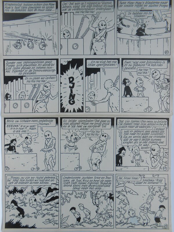 Bob de Moor - Oncle Zigomar - Planche originale