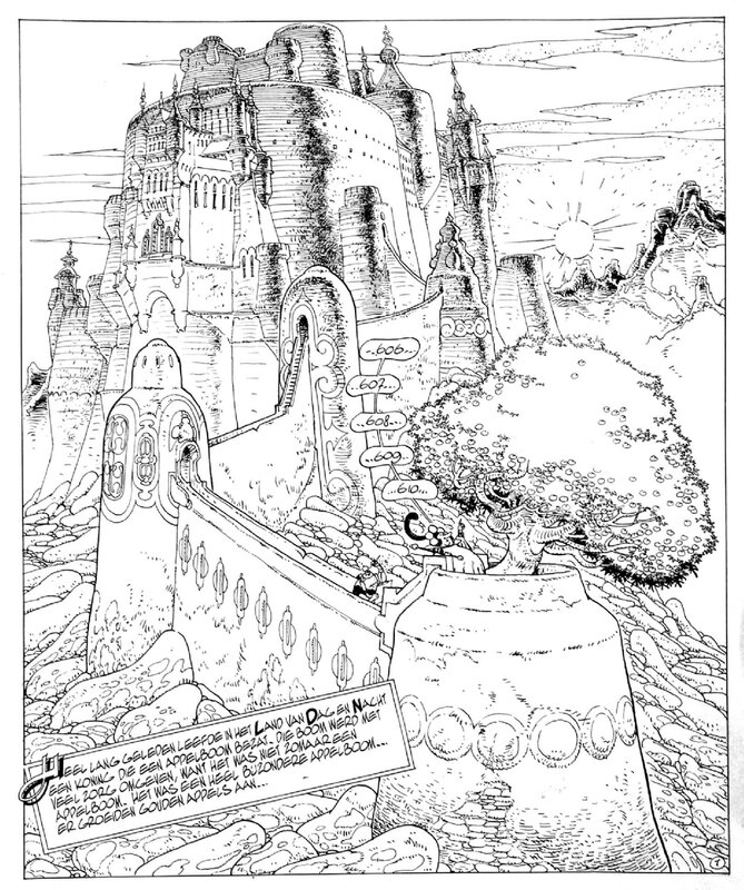 Fred Julsing Jr., 1984 - De gouden vogel -  Fairy tale (Splash page - Dutch KV) - Comic Strip