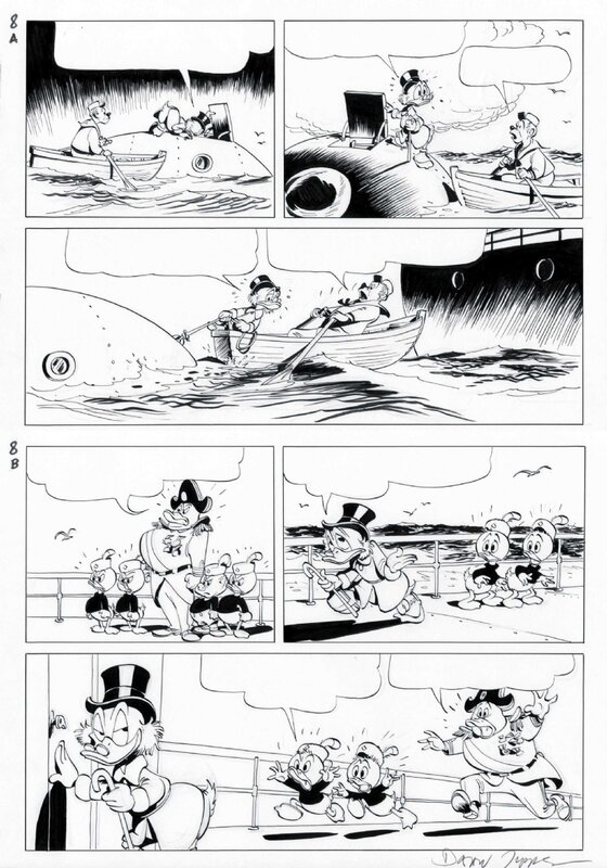 Daan Jippes, Carl Barks, Walt Disney, 1999 - Donald Duck (Page - Dutch KV) - Planche originale