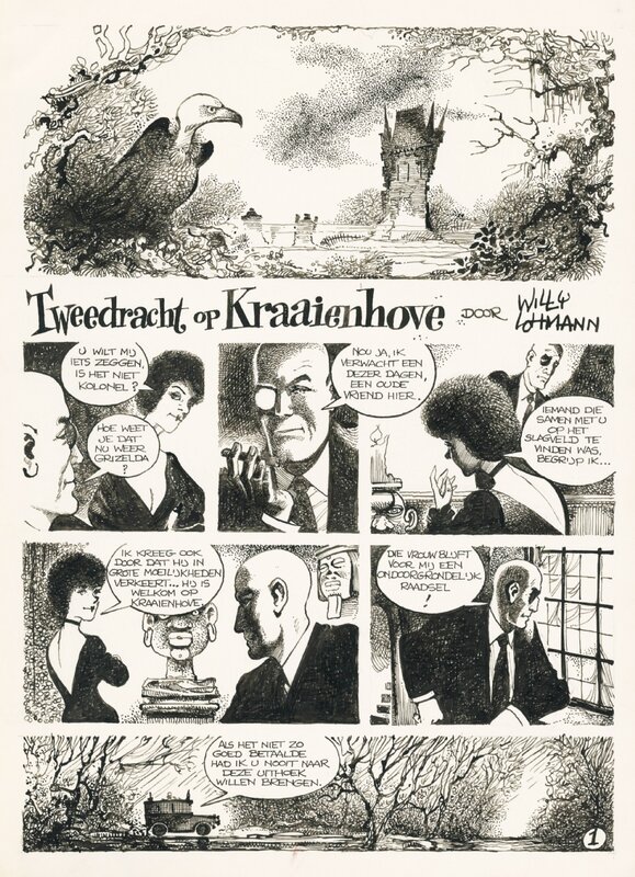 Willy Lohmann, 1975? - Kraaienhove (First page - Dutch KV) - Planche originale