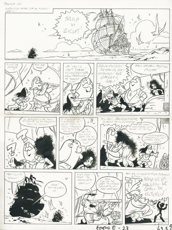 Dick Matena, 1975 - Kleine Pier (Page - Dutch KV) - Planche originale