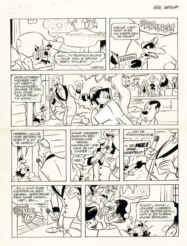 Dick Matena, 1984? - Leo de Beo (Page - Dutch KV) - Planche originale