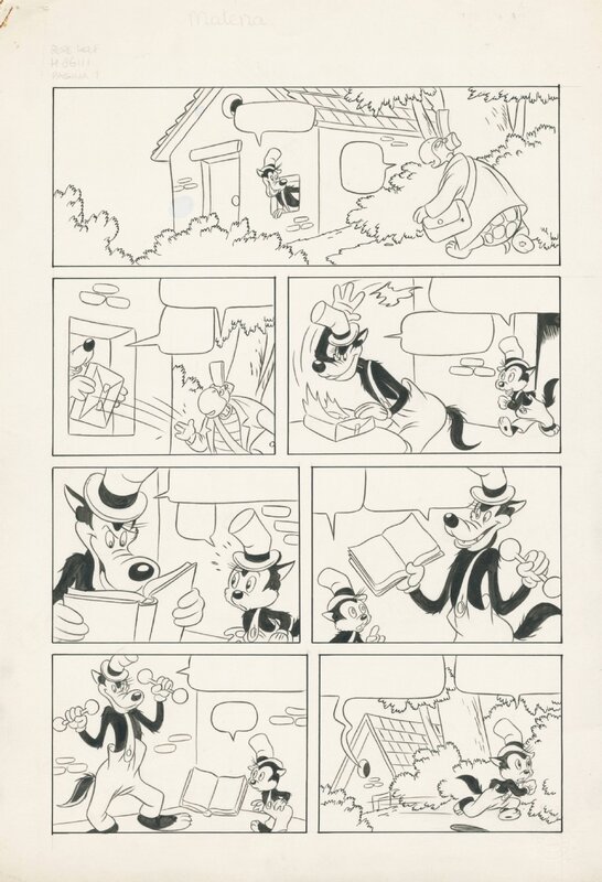 Dick Matena, Walt Disney, 1987 - L'il Bad Wolf / De kleine boze wolf (Page - Dutch KV) - Comic Strip