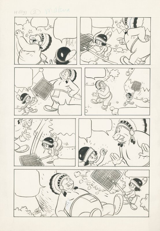 Dick Matena, Walt Disney, 1989 - Little Hiawatha (Page - Dutch KV) - Planche originale