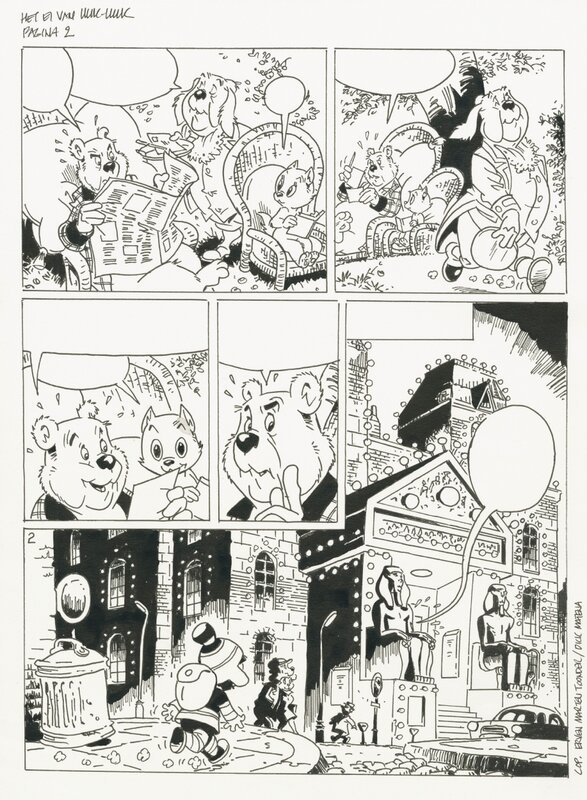 Dick Matena, Marten Toonder, 2000 - Tom Poes en Heer Bommel (Page - Dutch KV) - Planche originale