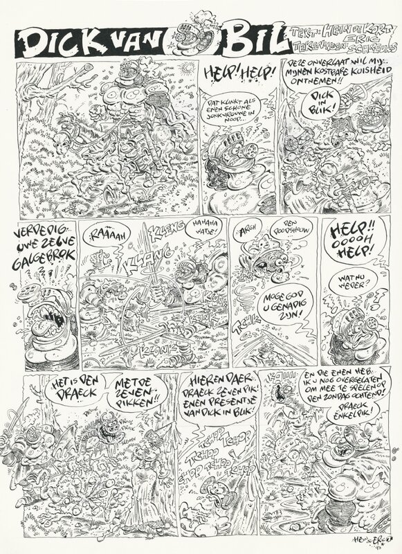 Eric Schreurs, Hein de Kort, 1993 - Dick van Bil 1/2 (Page / Complete story - Dutch KV) - Comic Strip