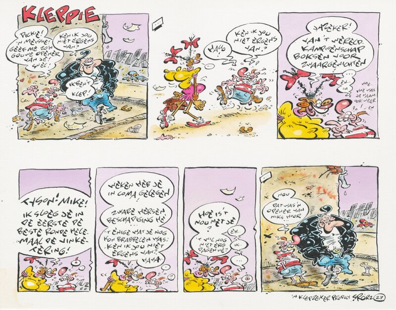 Eric Schreurs, 2001 - Joop Klepzeiker / Kleppie - (Colored page - Dutch KV) - Comic Strip