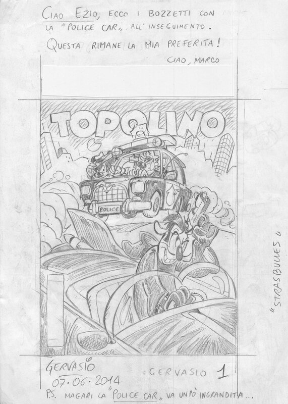 Marco Gervasio, Walt Disney, Topolino - Macchia nera - Original Cover