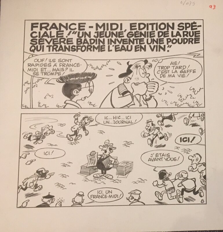 Les As par Greg - Planche originale