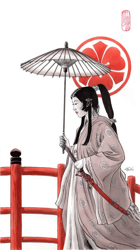 Geïsha by TieKo - Original Illustration