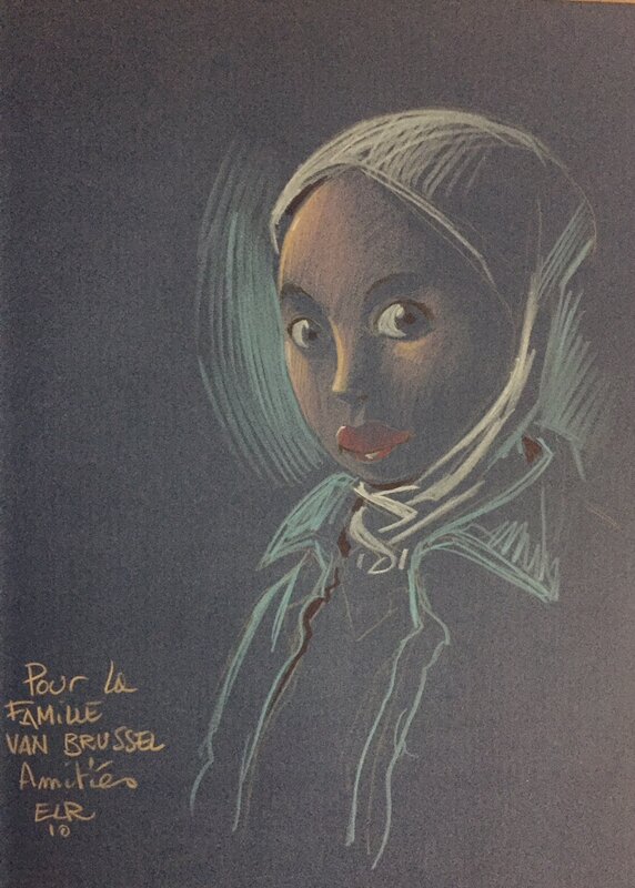 Dédicace de Le Roux pour La mémoire dans les poches - Sketch Dédicace de Le Roux pour La mémoire dans les poches - Sketch