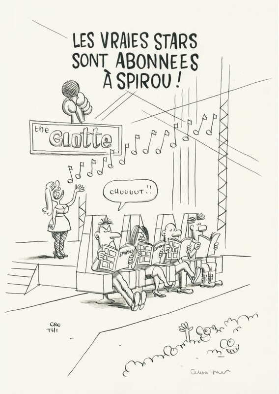 Luc Cromheecke, 2015 - Ad for Spirou (Illustration - Dupuis KV) - Illustration originale