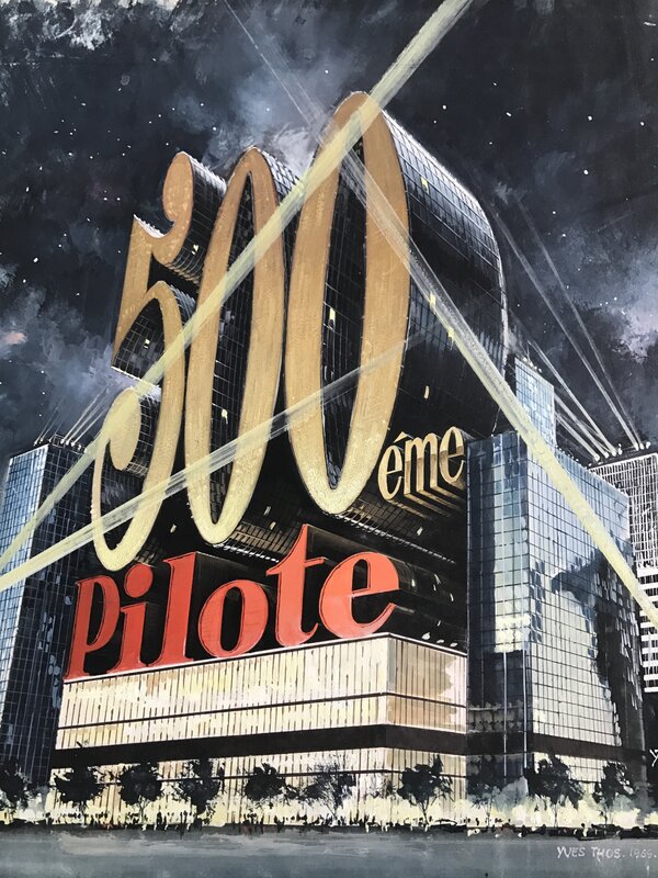 Yves Thos, Magazine Pilote 500ème - Planche originale