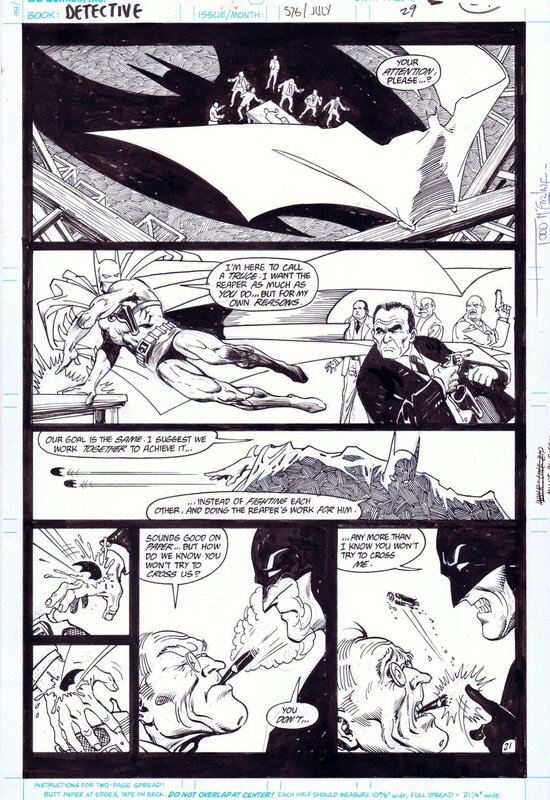 Todd McFarlane, Alfredo Alcalá, 1987-07 McFarlane/Alcala: Batman Detective Comics #576 p21 Year Two - Planche originale