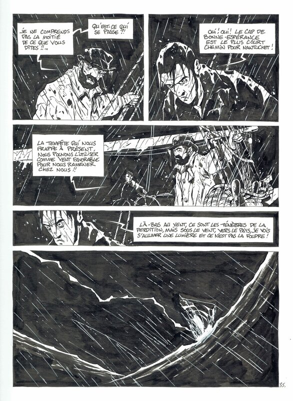 Christophe Chabouté, 2014 - Moby Dick , livre second - Planche originale