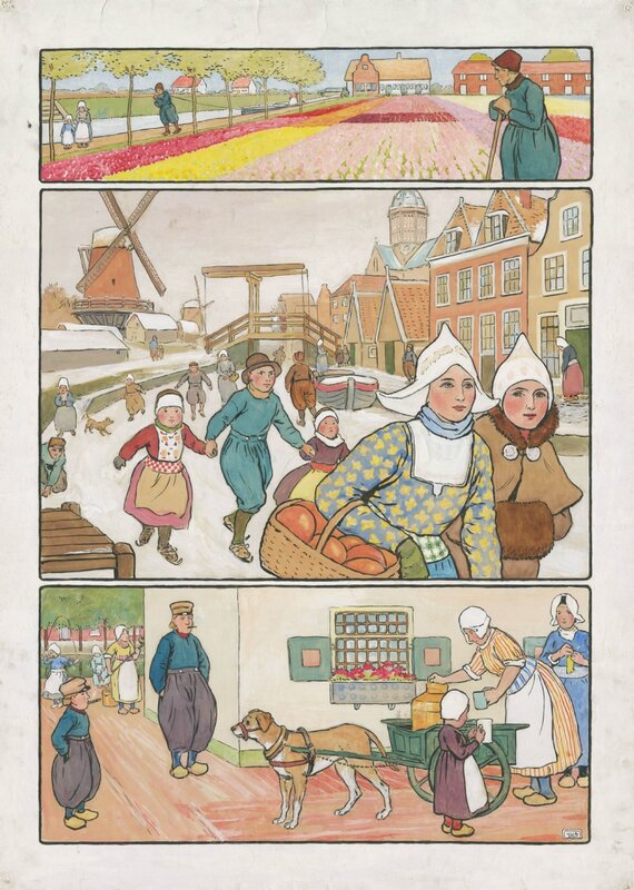 Leonard Leslie Brooke, 1900? - Holland (Colored page - European KV) - Planche originale