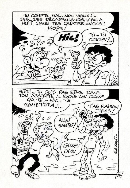 Bruno Di Sano, Bob De Groot, 1985 - Qui a tué F.Walther (Page - European KV) - Planche originale