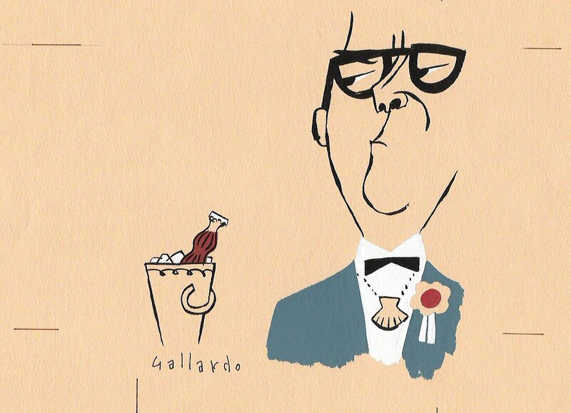 Sommelier par Miguel Gallardo - Illustration originale