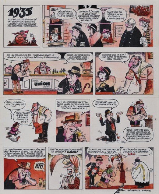 Bernard Godi, Stephen Desberg, Il était une fois les Belges - Union 60 - Planche originale