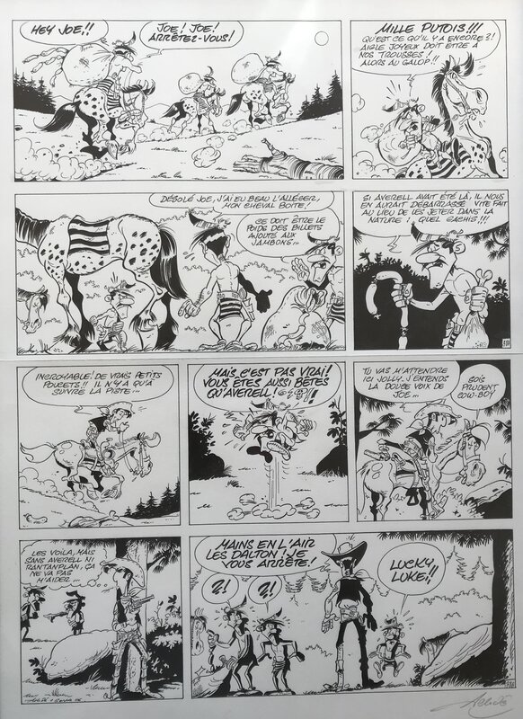 Achdé, Planche originale lucky luke achde - Comic Strip
