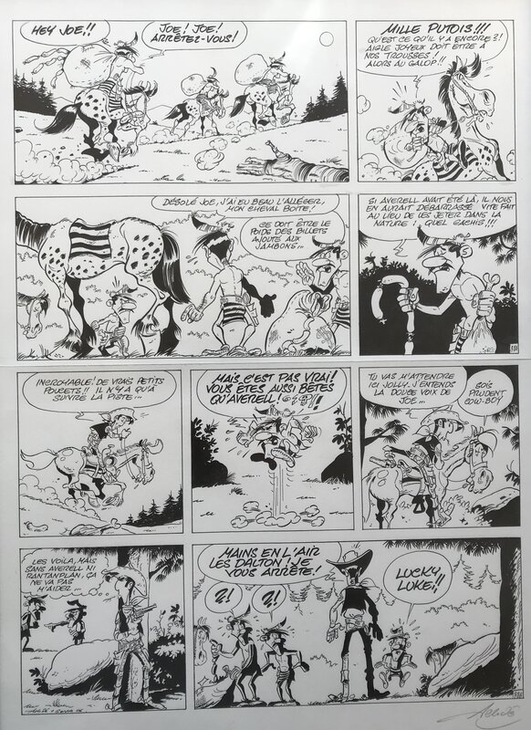 Achdé, Planche originale lucky luke achde - Comic Strip