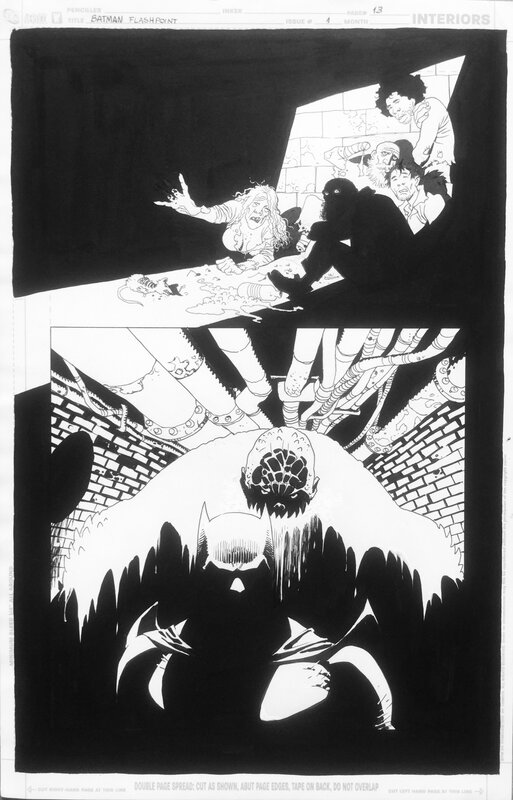 Eduardo Risso, Brian Azzarello, Batman: Knight of Vengenance (Flashpoint)#1 Pg.13 - Planche originale