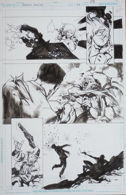 Rafael Albuquerque, American Vampire #9 p13 - Planche originale