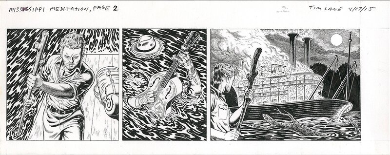 En vente - Tim Lane, Mississippi Meditation - Illustration originale