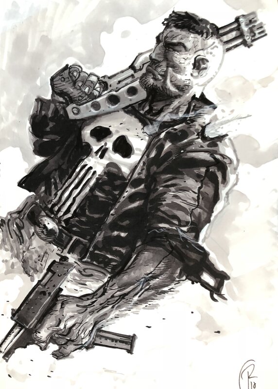 Punisher by Ronan Toulhoat - Original Illustration