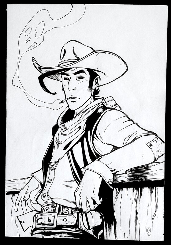 Lucky Luke by Dimitri Armand, Morris - Original Illustration