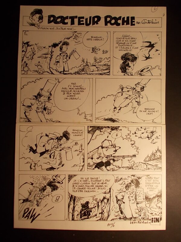 Marc Wasterlain, Le Docteur Poche n° 8 « Gags en Poche », planche 6, 1982. - Comic Strip