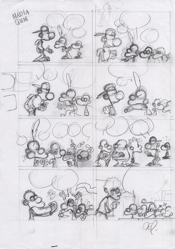 Titeuf, planche originale crayonnée du Tome 6, par Zep - Comic Strip