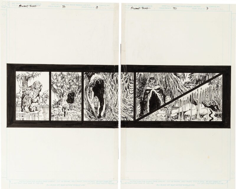 Rick Veitch, Alfredo Alcalá, Swamp Thing vol. 2 #70, p. 8-9 - Planche originale