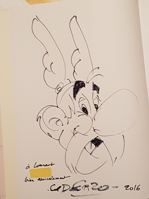 Portrait d'Astérix, réalisé par Albert Uderzo - Sketch