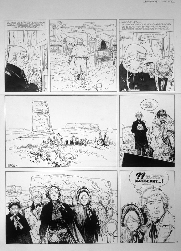 William Vance, Jean Giraud, Marshall Blueberry 1 - Sur ordre de Washington - Planche originale